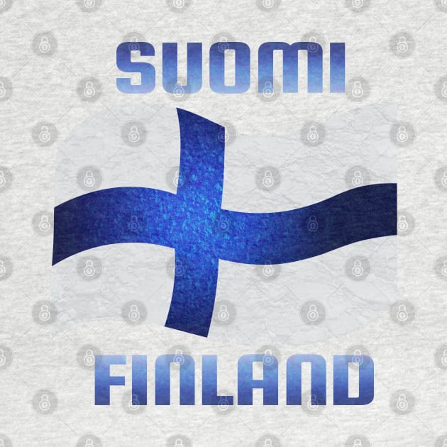 Suomi Finland flag by Purrfect